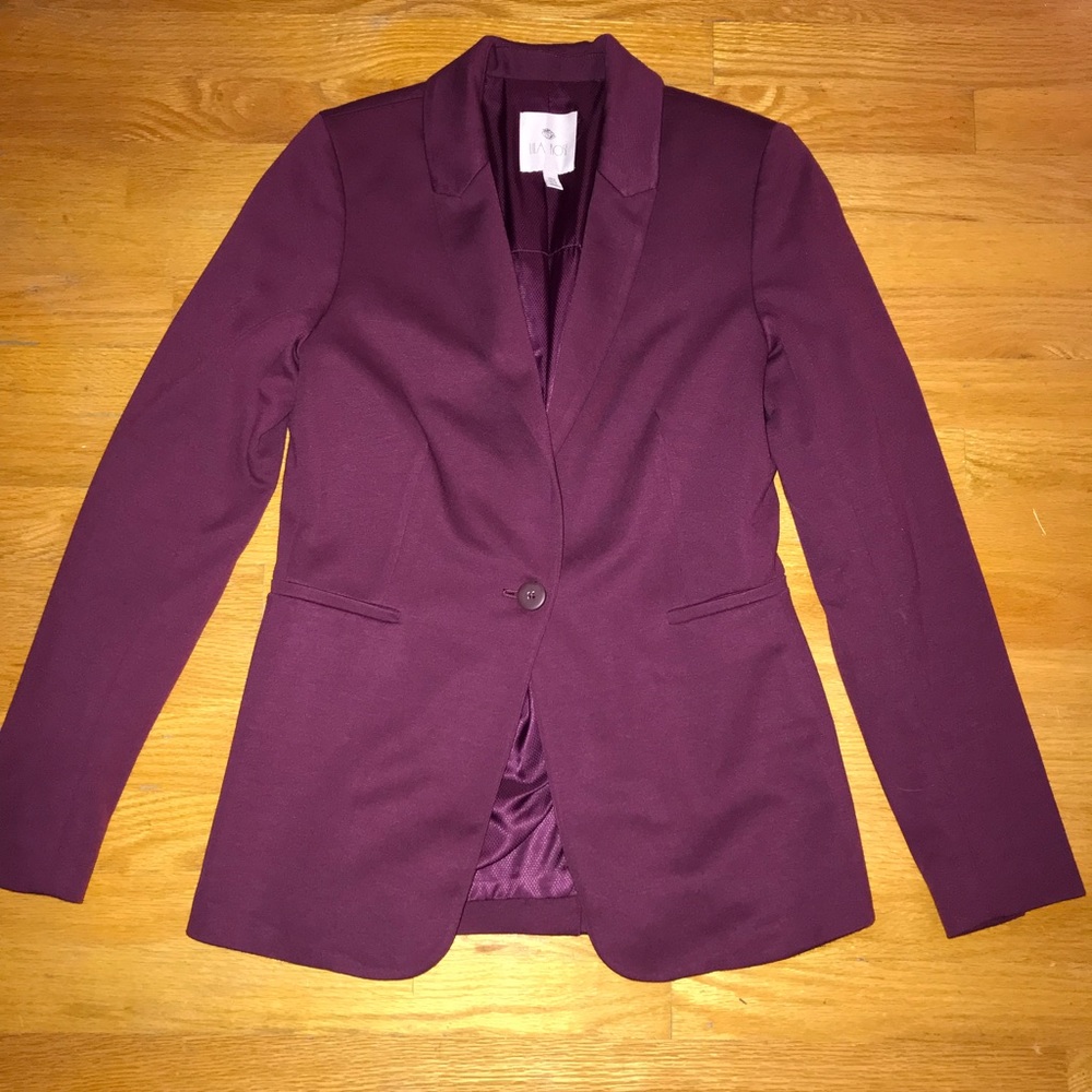 Lila Rose Single Button Boyfriend Cut Blazer
